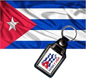 bandera cubana con llavero