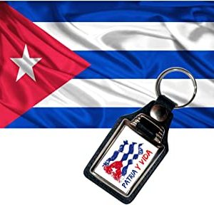 bandera cubana con llavero