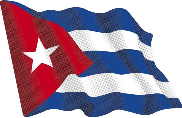 pegatina bandera cubana